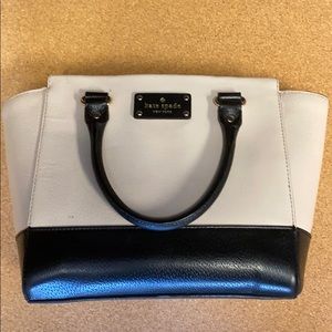 Kate Spade Camryn Pebble/Black Leather Satchel